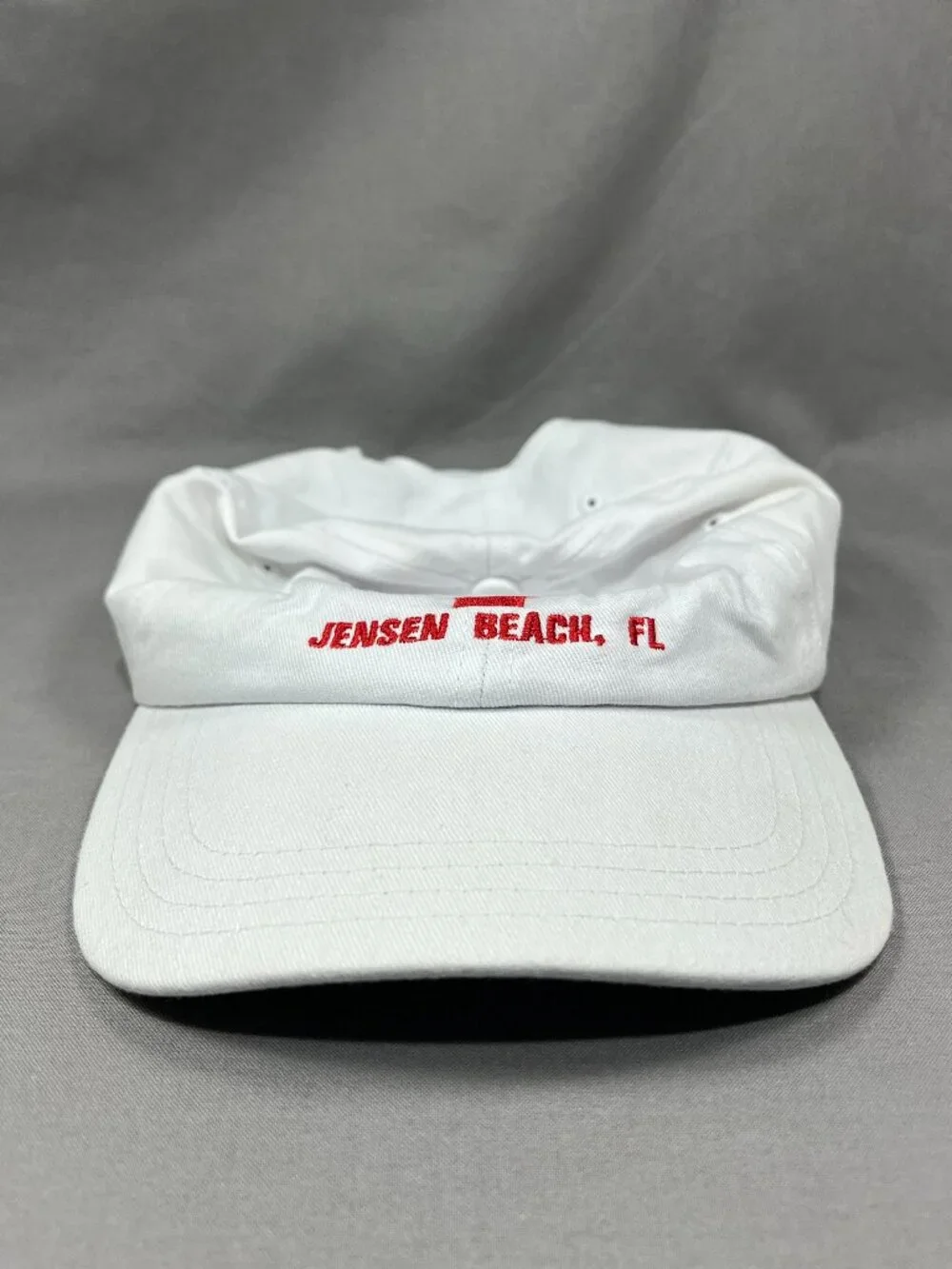 Shark Rescue Jensen Beach Florida Hat Strapback White Adjustable Adult Dad Cap